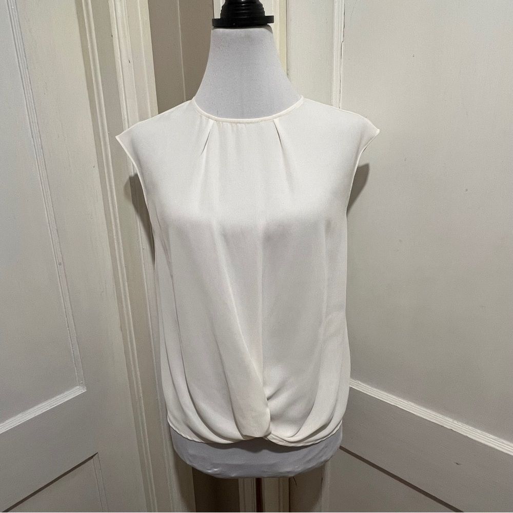 Banana Republic Ivory Cap Sleeve Blouse